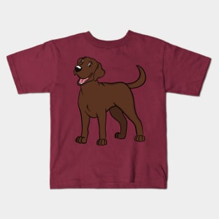 Happy Chocolate Lab Kids T-Shirt